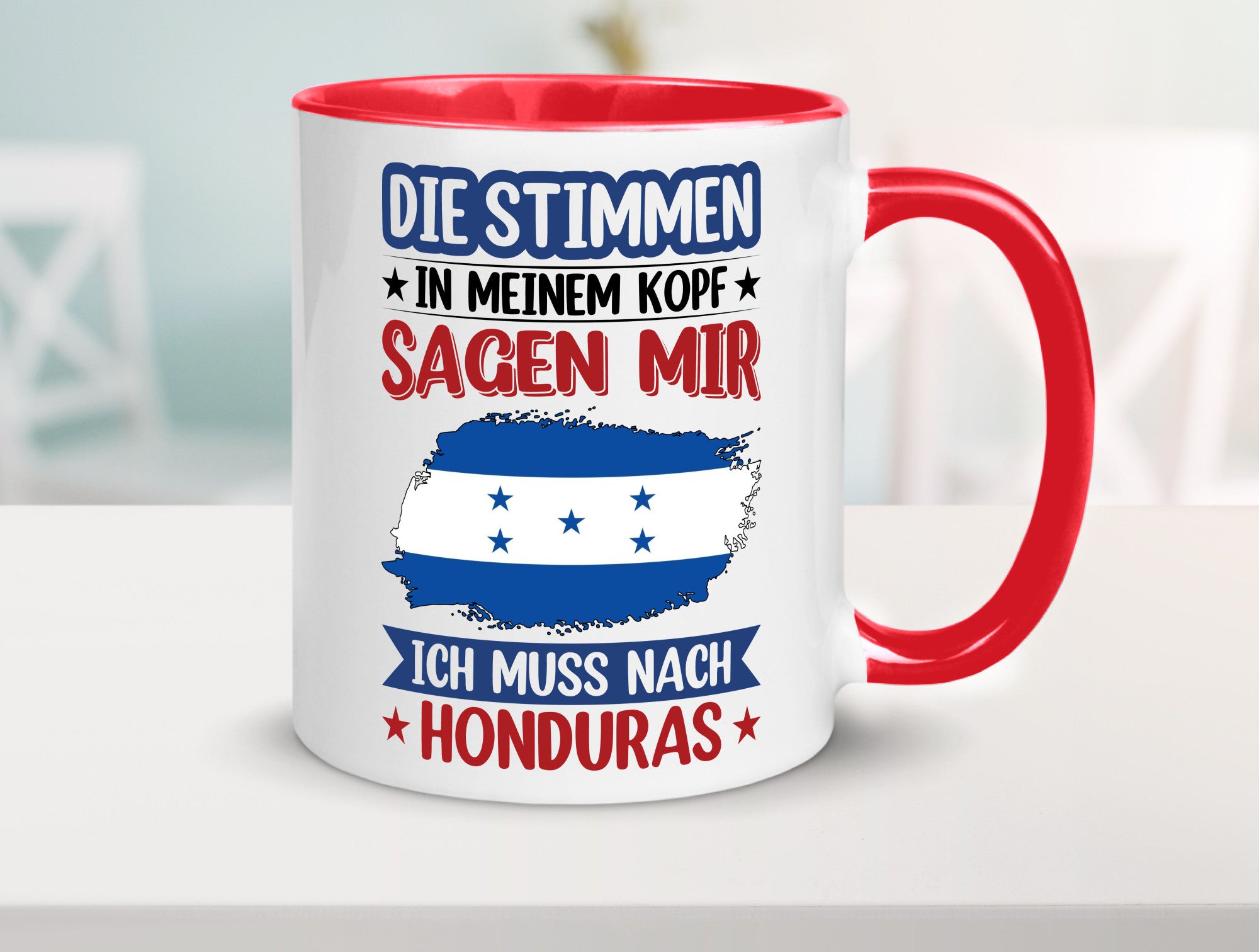 Honduras | Urlaub Stimmen in meinem Kopf Traumland Geschenkidee Humor Tasse