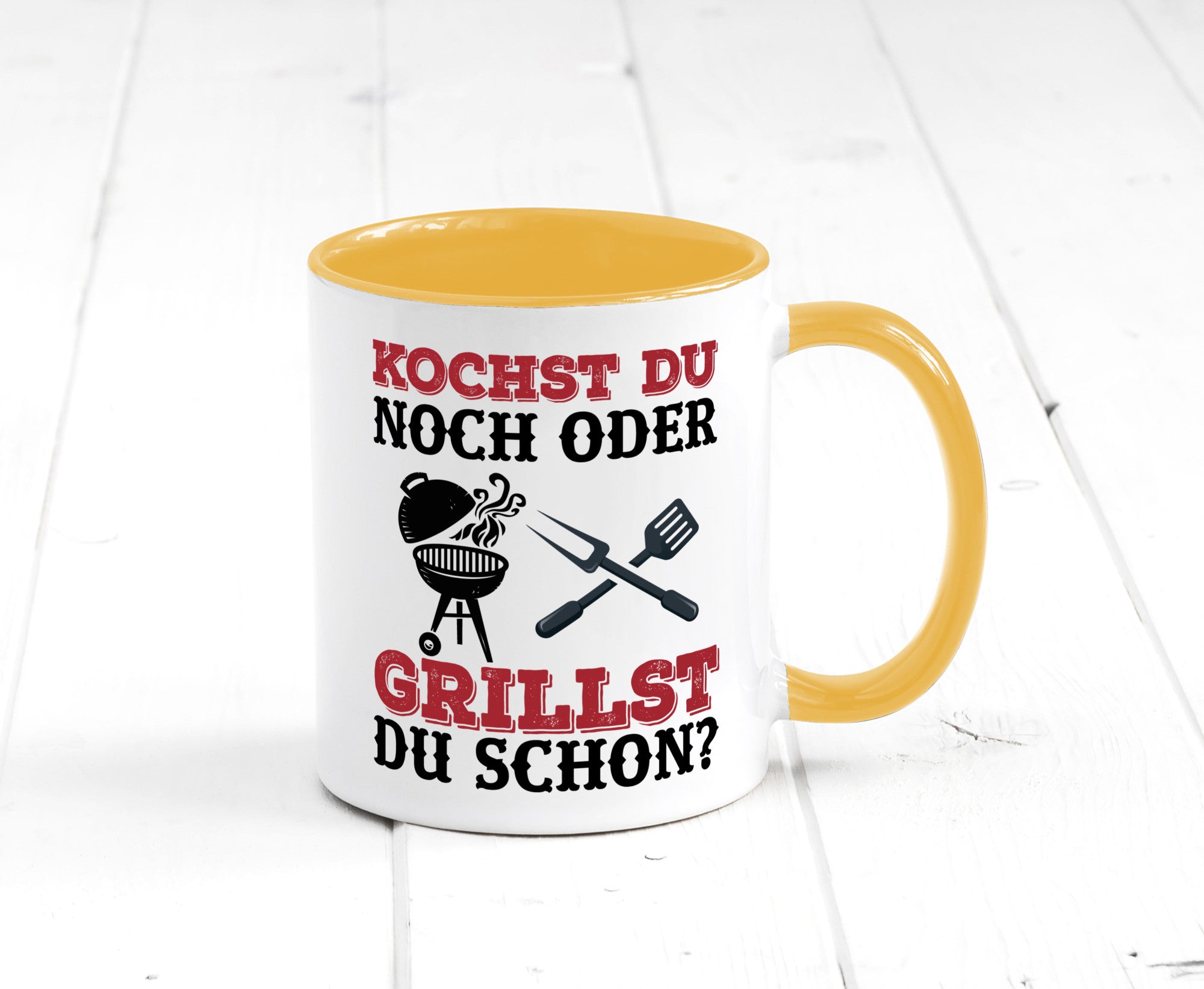 Grillst du schon? | Spruch Tasse Grillen Männer Geschenkidee Humor