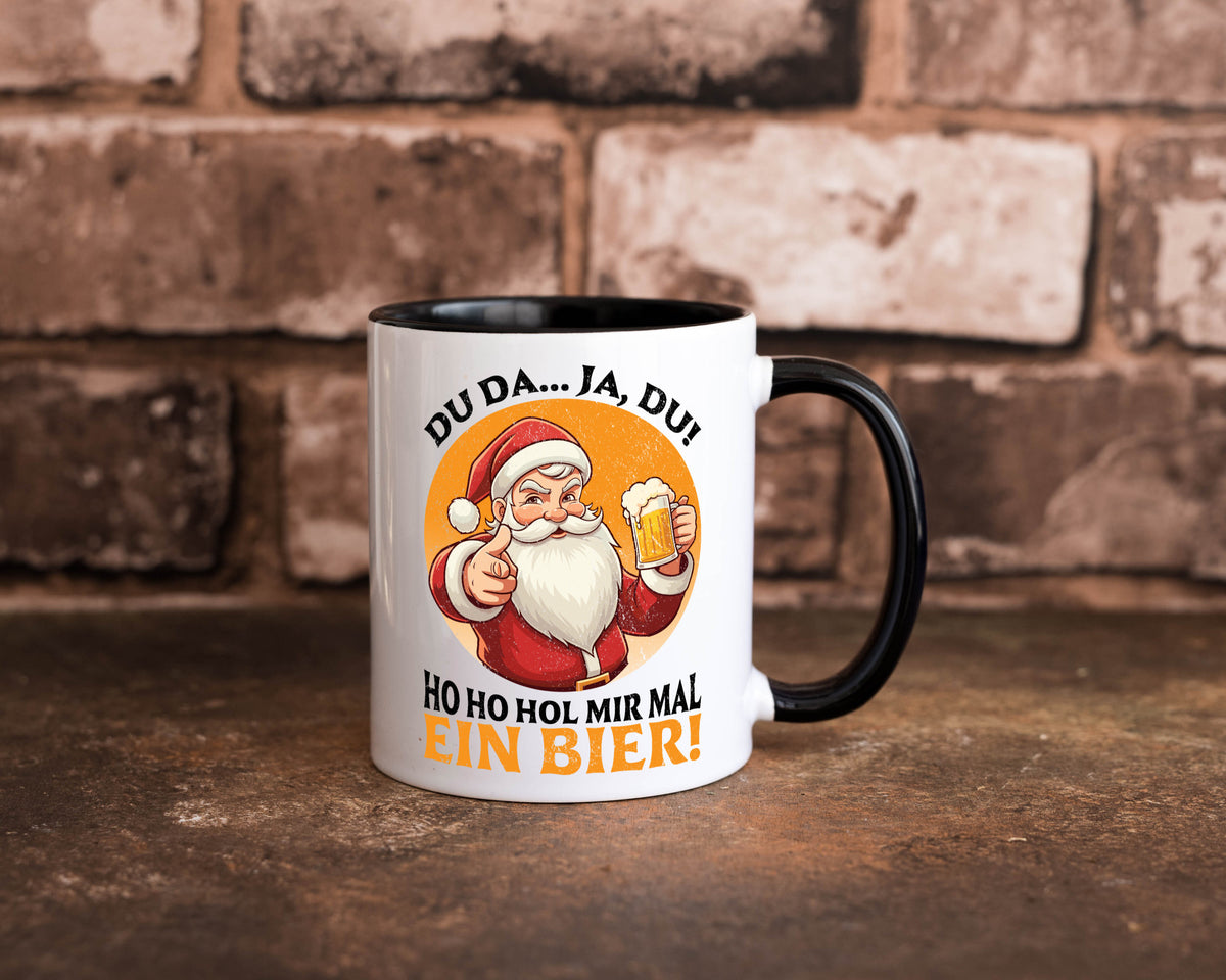 Hol mir mal ein Bier | Ugly Christmas Santa lustig Humor Geschenkidee Geschenk Tasse