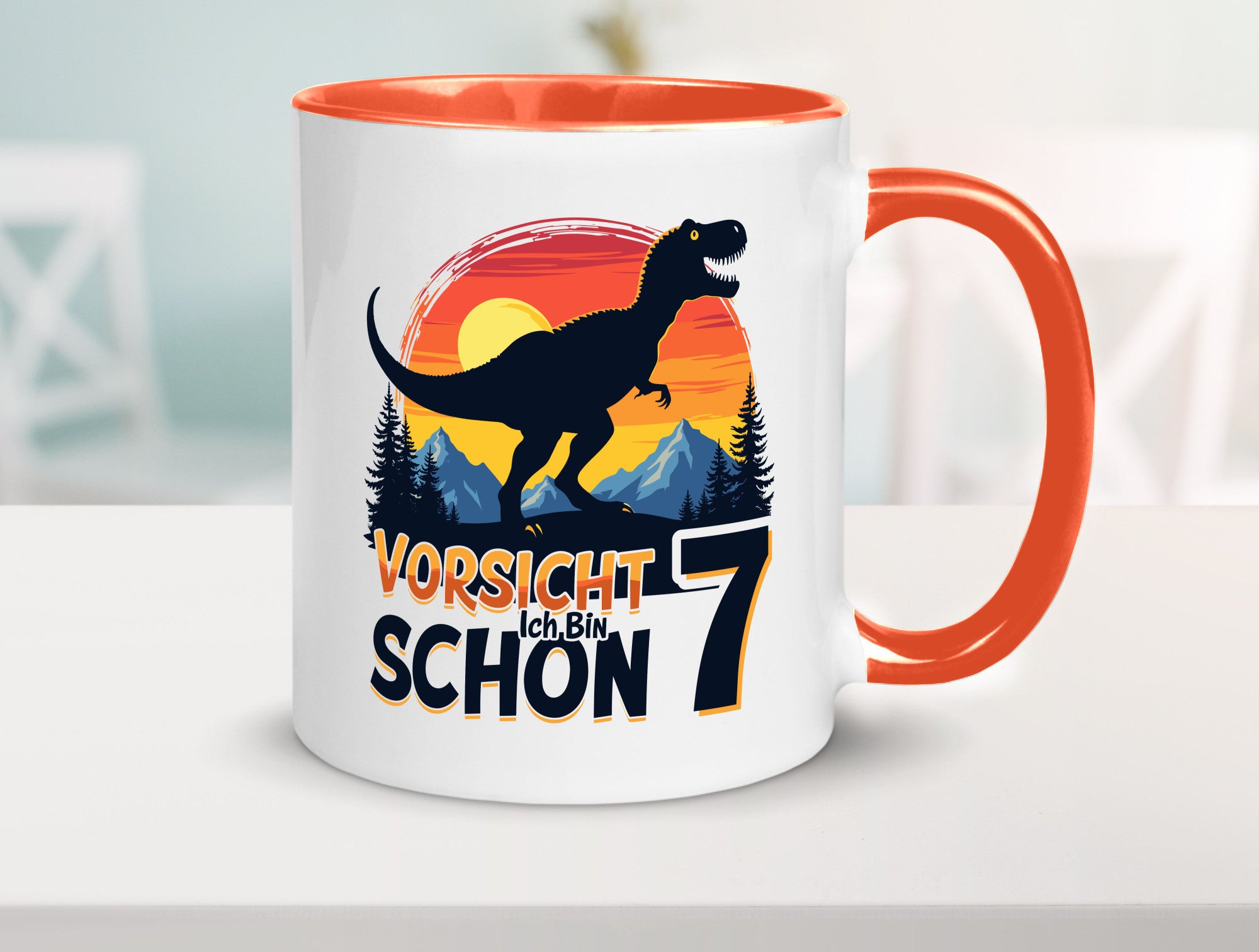 7. Geburtstag | 7 Jahre Dinosaurier v2 Geschenk Geschenkidee lustiger Spruch