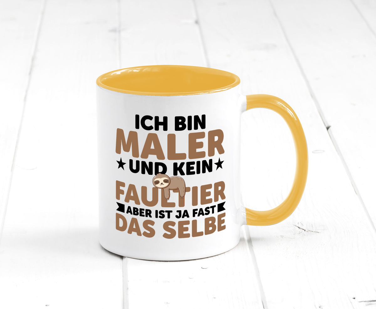 Ich bin kein Faultier: Maler | Malerei v2 lustiger Spruch Geschenk Tasse