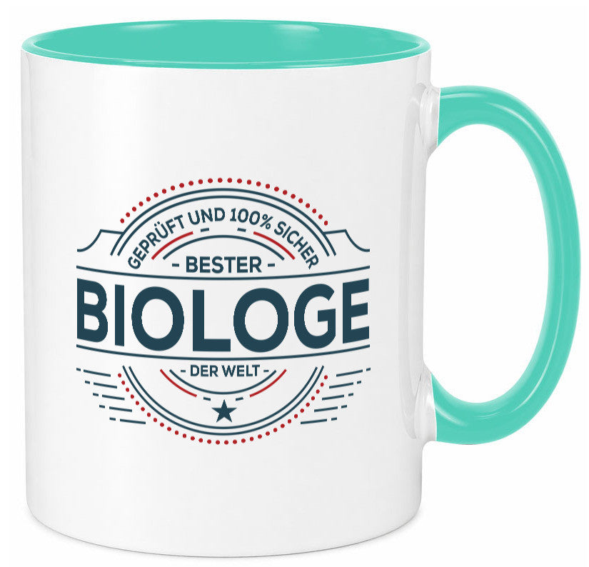 Geprüft und sicher: Biologe | Biologie Naturforscher Geschenk Humor Tasse