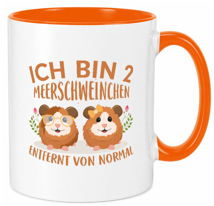 Zwei Meerschweinchen | Tierfreund Tasse Tier Liebe lustig Tierliebhaber Humor