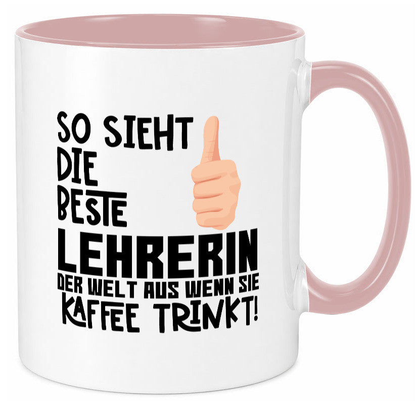 Beste Lehrerin | Lehrer Tasse Schule Dankeschön lustiger Spruch Geschenk Humor