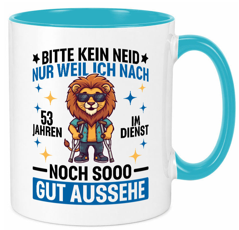53 Jahre im Dienst | Arbeitsjubiläum Arbeit Geschenkidee Kollegen Büro Humor Tasse