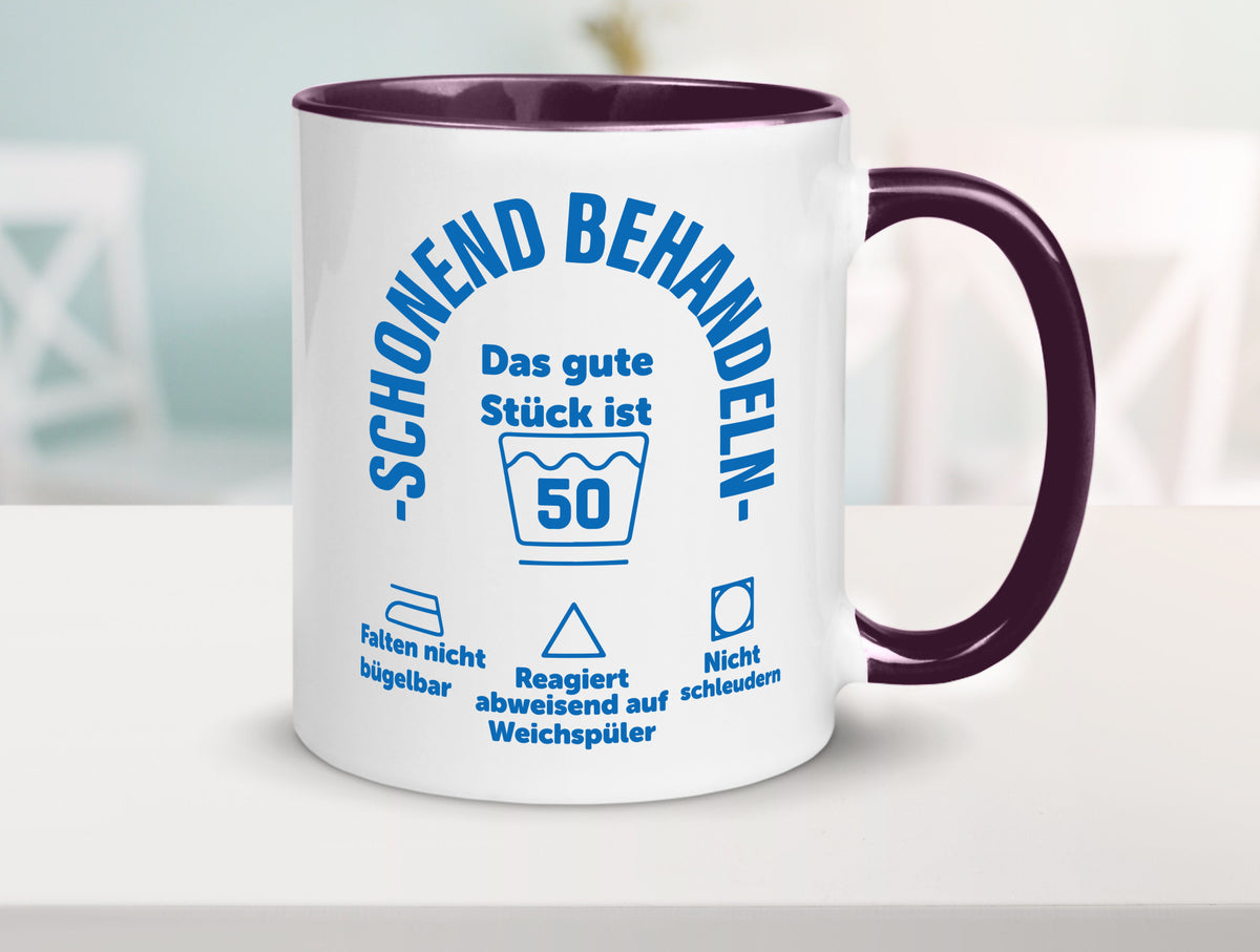 Schonend behandeln | 50 Geburtstag Humor Geschenkidee Tasse