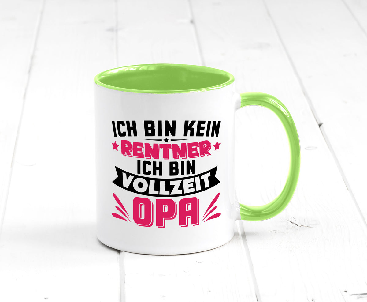 Ich bin vollzeit Opa | Rentner Ruhestand Großvater v2 Humor Familie Tasse