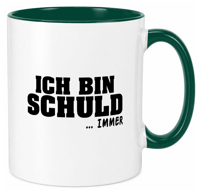 Ich bin Schuld | Schwarze Schaff lustig Humor Geschenkidee Geschenk Tasse