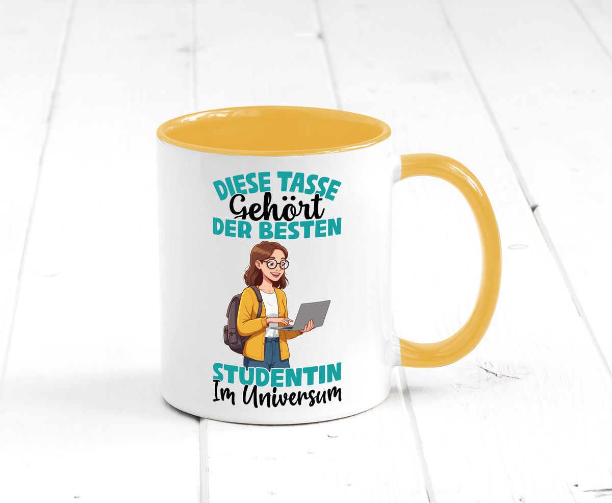 Im Universum: Studentin | Uni Studium Universität Geschenk Humor Geschenkidee Tasse
