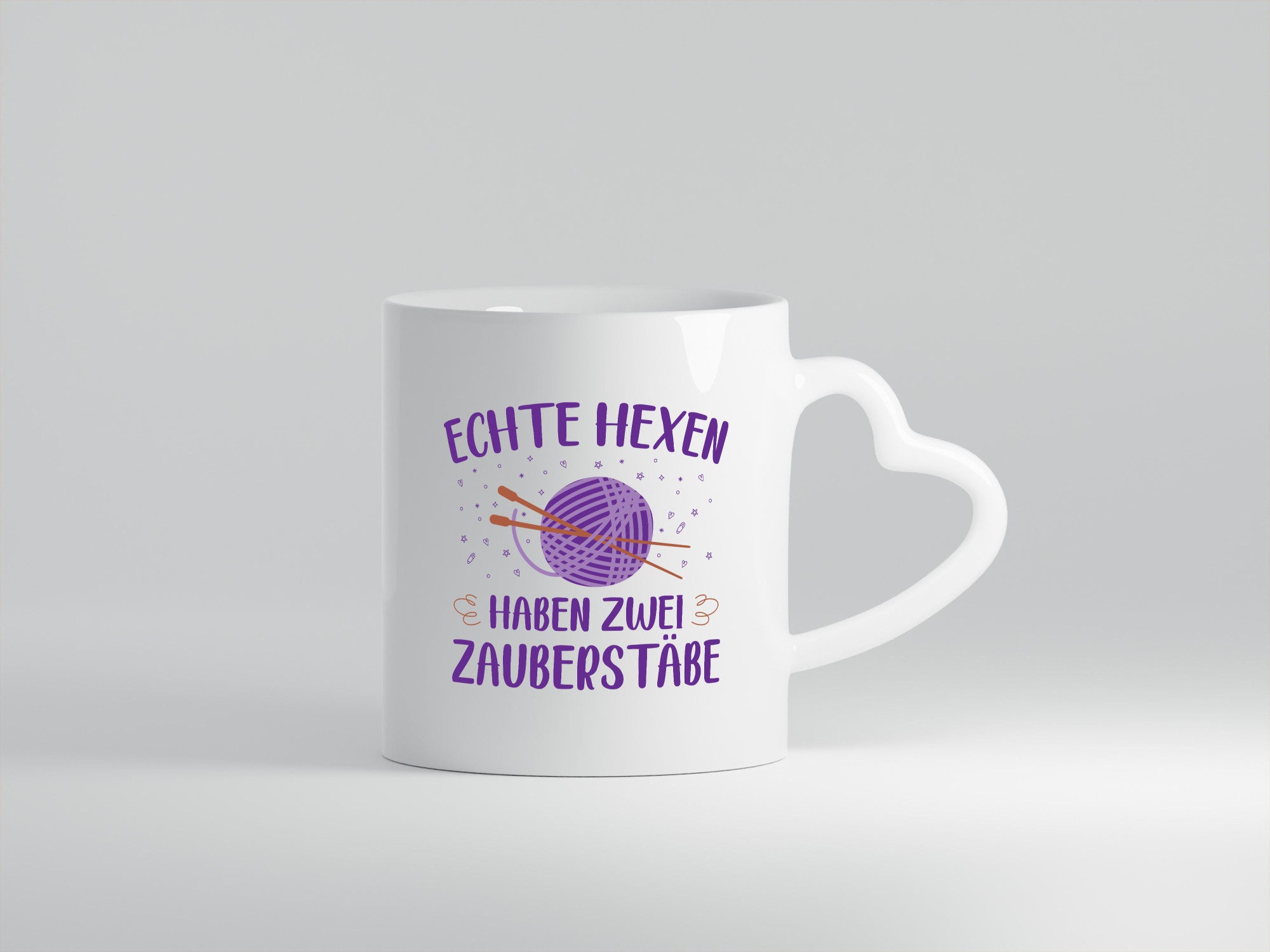 Hexen haben zwei Zauberstäbe | Stricknadeln Wolle Geschenk Humor Geschenkidee