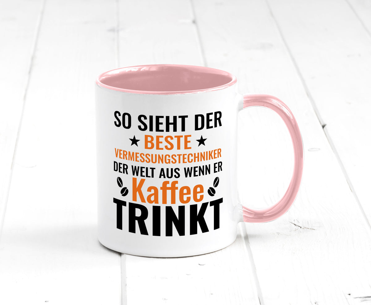 Kaffee trinkt: Vermessungstechniker | Techniker Geschenk Humor Geschenkidee Tasse