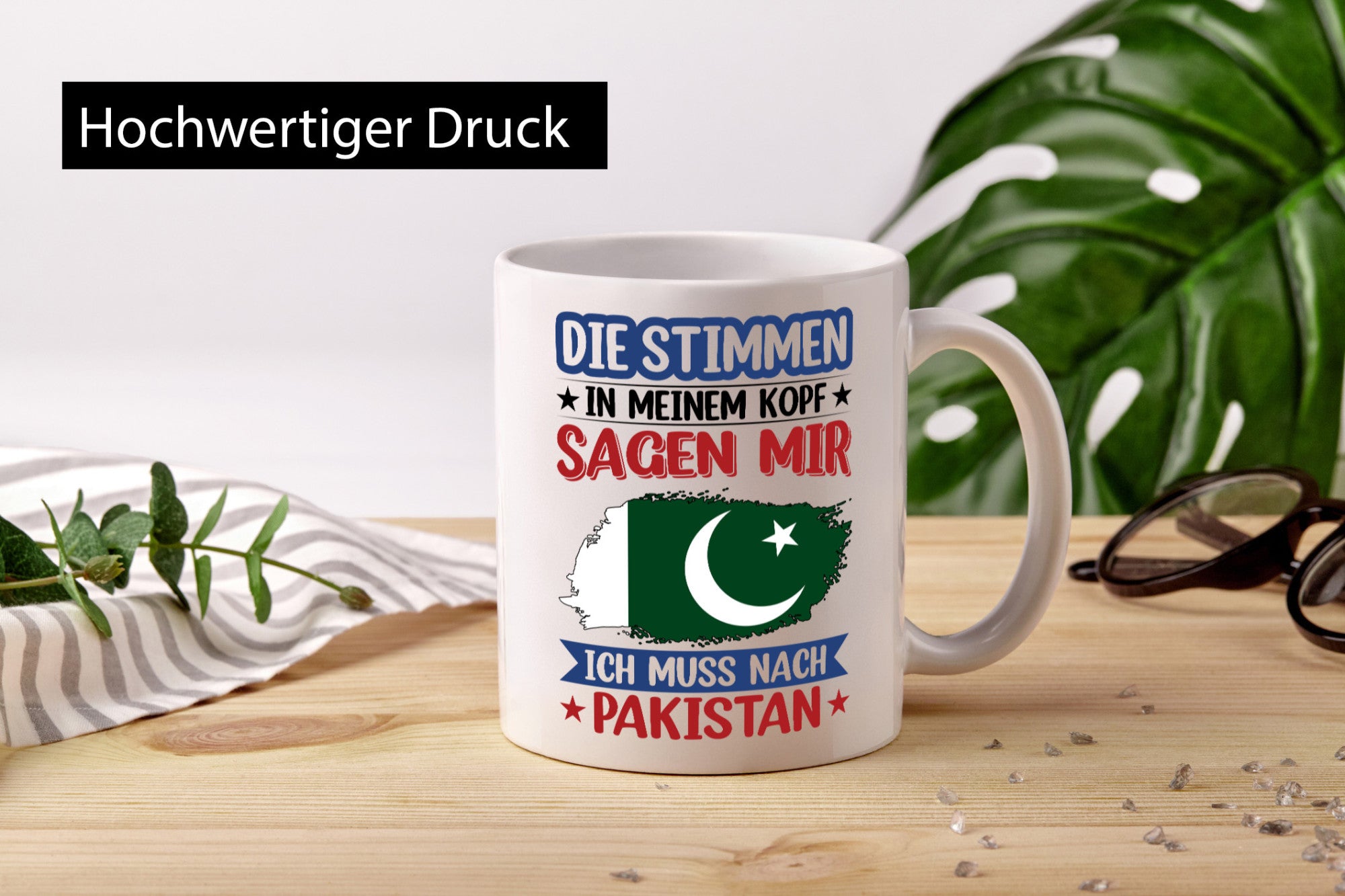 Pakistan | Urlaub Stimmen in meinem Kopf Traumland v2 Geschenkidee Humor Tasse
