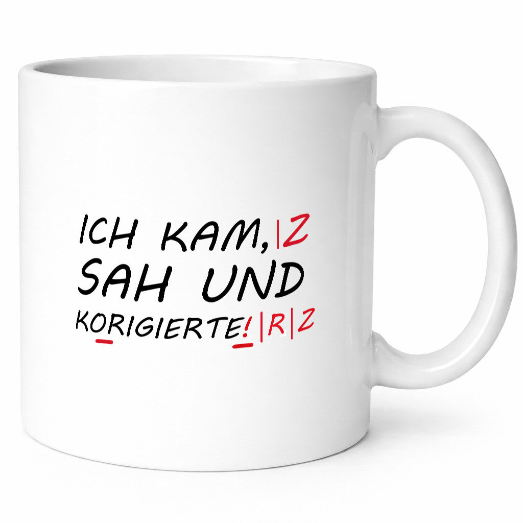Ich kam, sah und korrigierte Humor Geschenkidee Tasse