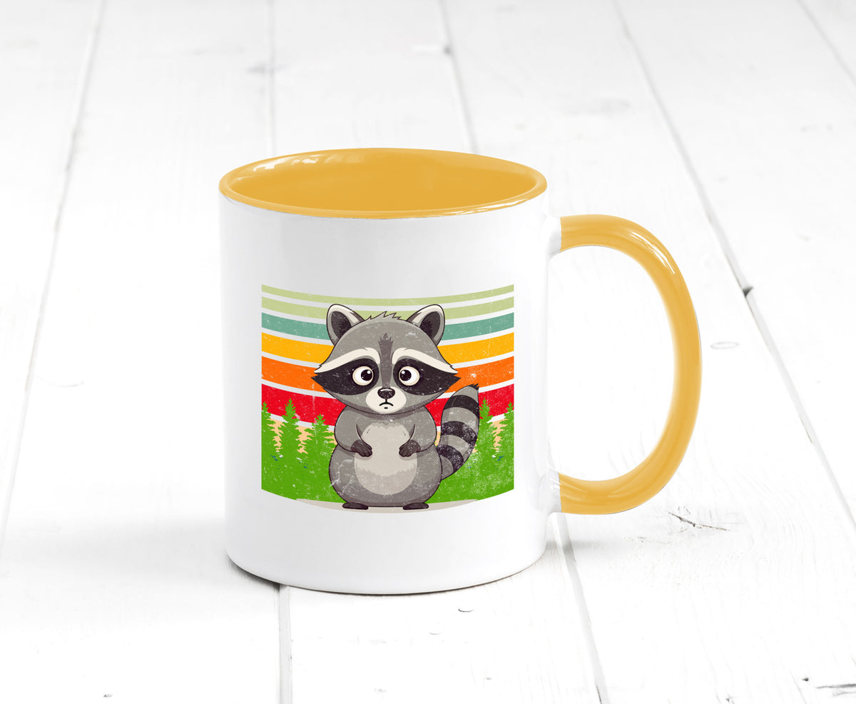 Waschbär | Vintage v2 lustiger Spruch Geschenk Humor Geschenkidee Tasse