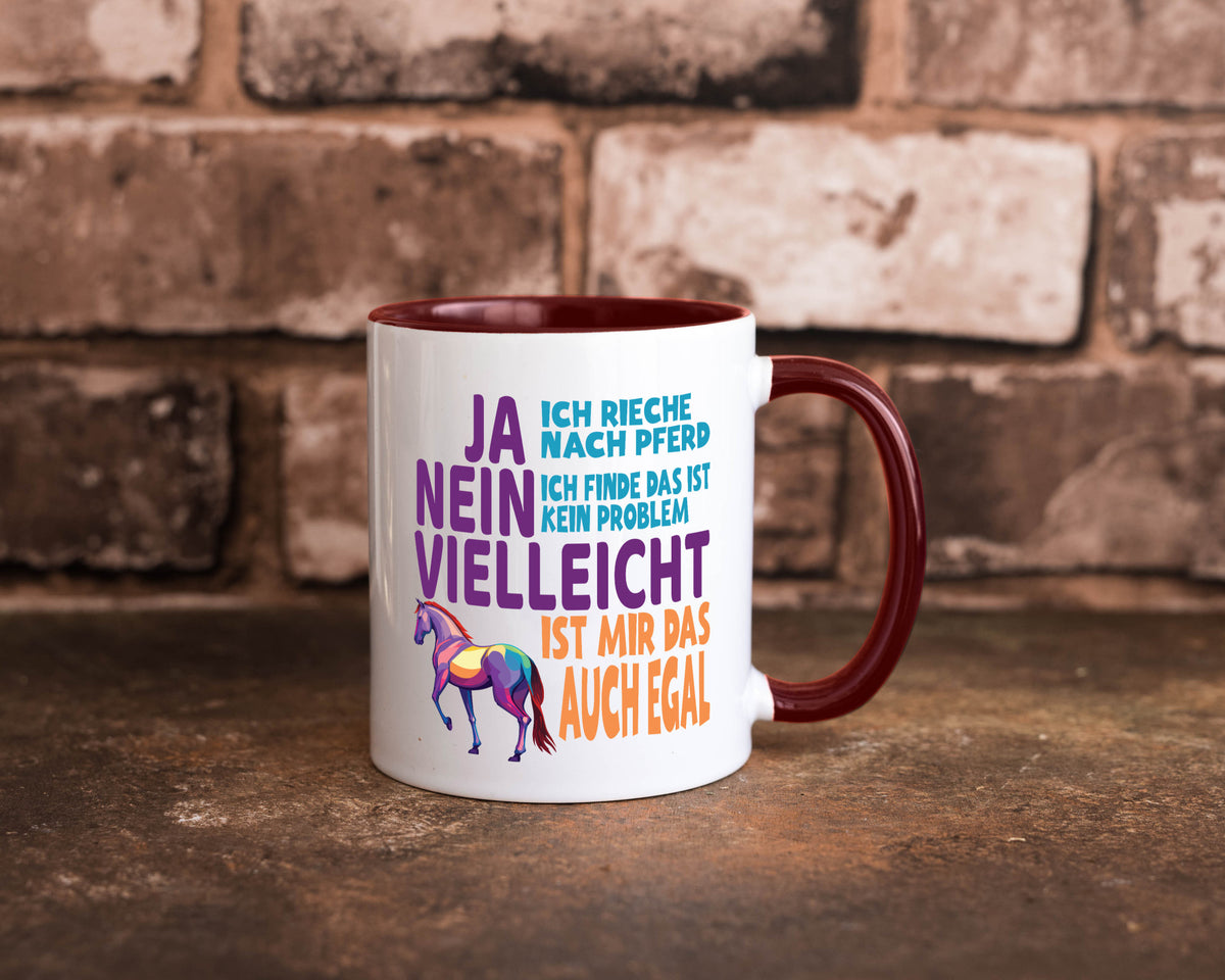 Ja ich Rieche nach Pferd | Reiten Pferdestall lustiger Spruch Geschenk Humor Tasse