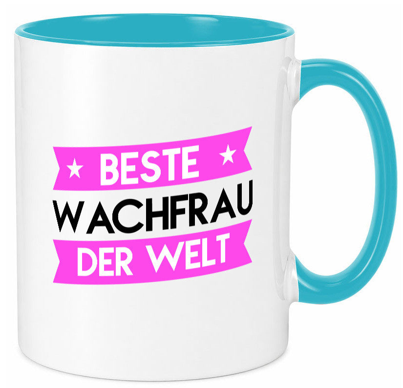 Beste Wachfrau | Wachpersonal Nachtwächter Humor Geschenkidee Tasse