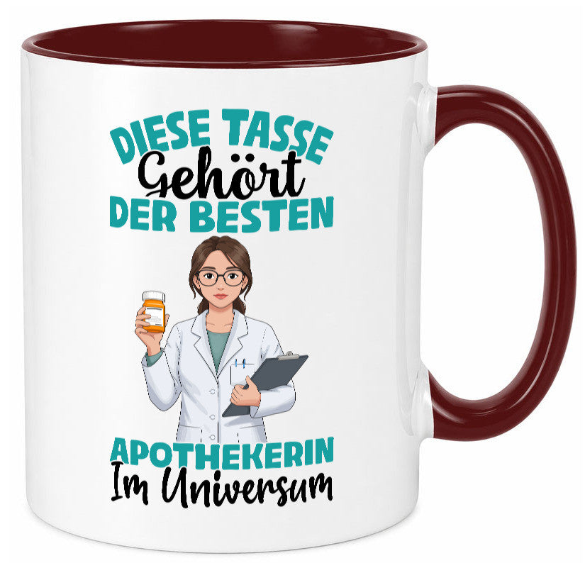 Im Universum: Apothekerin | Apotheke Pharmazie lustiger Spruch Geschenk Humor Tasse