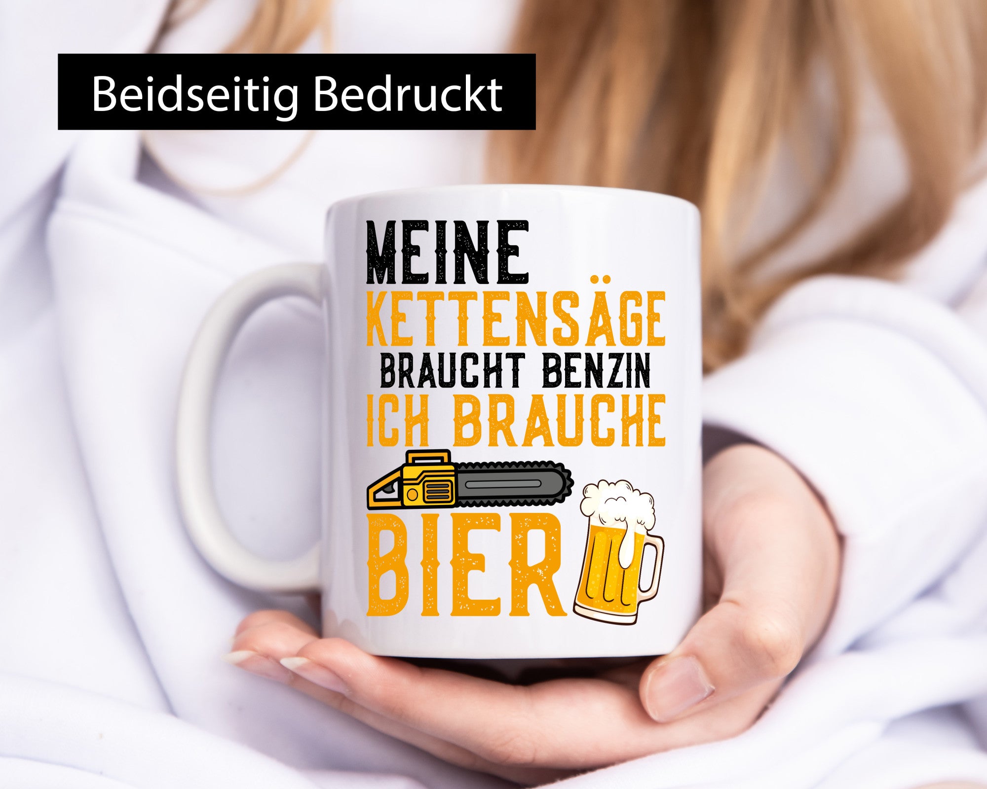 Ich brauche Bier | Motorsäge Wälder Mitarbeiter Chef lustig Arbeit Kollegen
