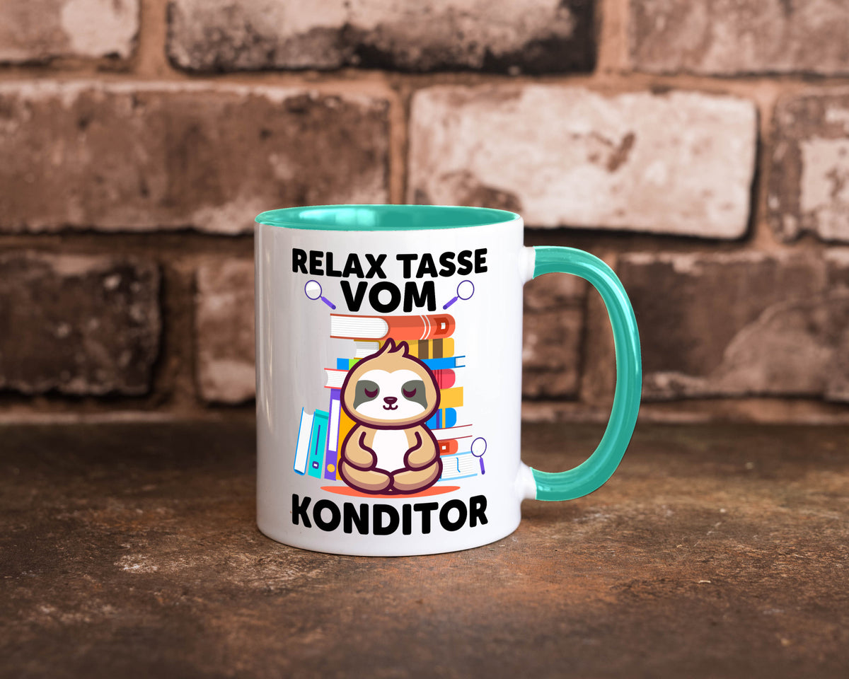 Relax Tasse: Konditor | Konditorei lustiger Spruch Geschenk Humor Geschenkidee