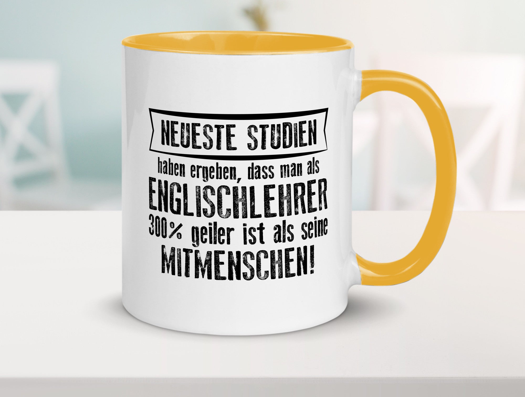 Neuste Studien: Englischlehrer | Schule Englisch Humor Geschenkidee Tasse