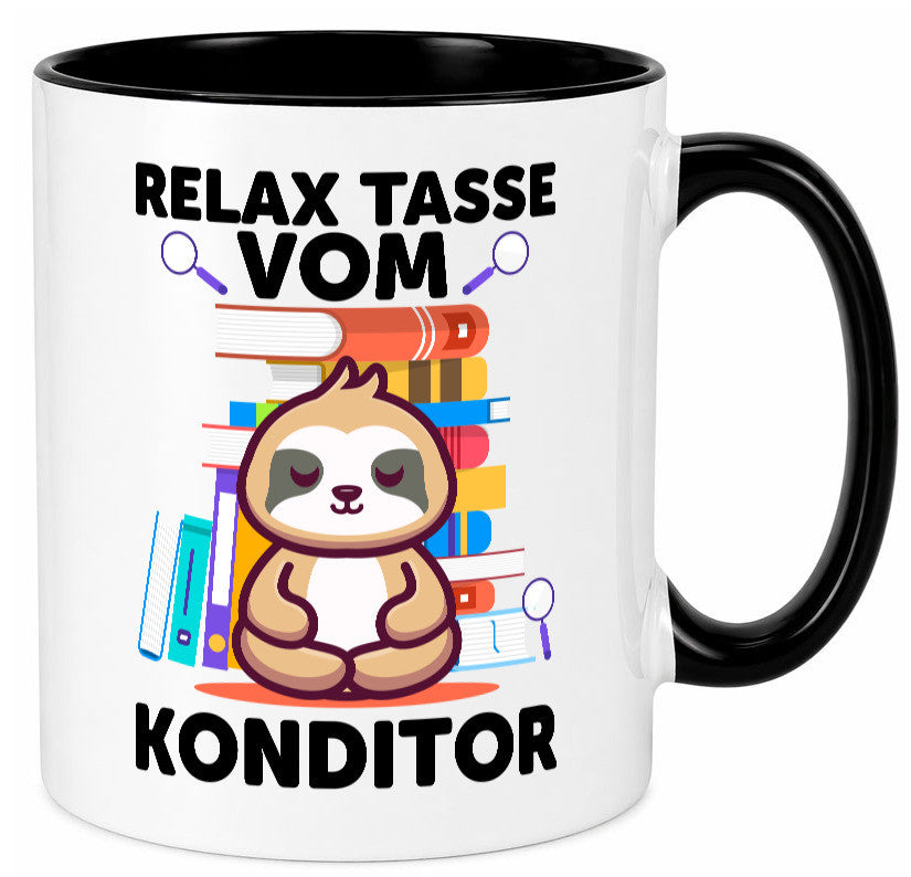 Relax Tasse: Konditor | Konditorei lustiger Spruch Geschenk Humor Geschenkidee