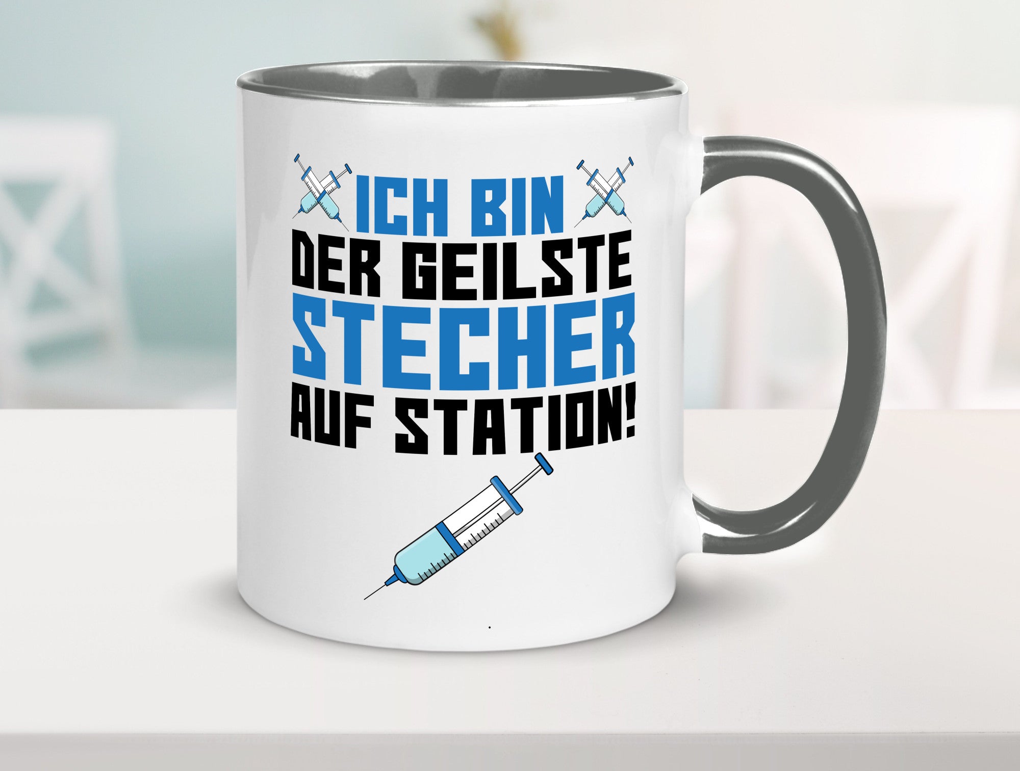 Ich bin der geilste Stecher | Pfleger Arzt Spritze lustig Humor Geschenkidee