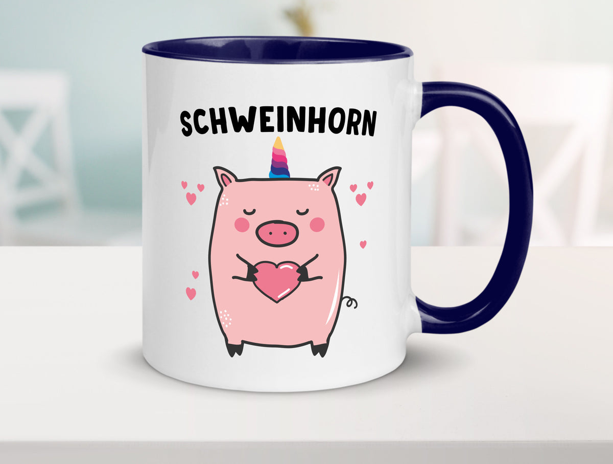 Schweinhorn lustig Humor Geschenkidee Geschenk Tasse