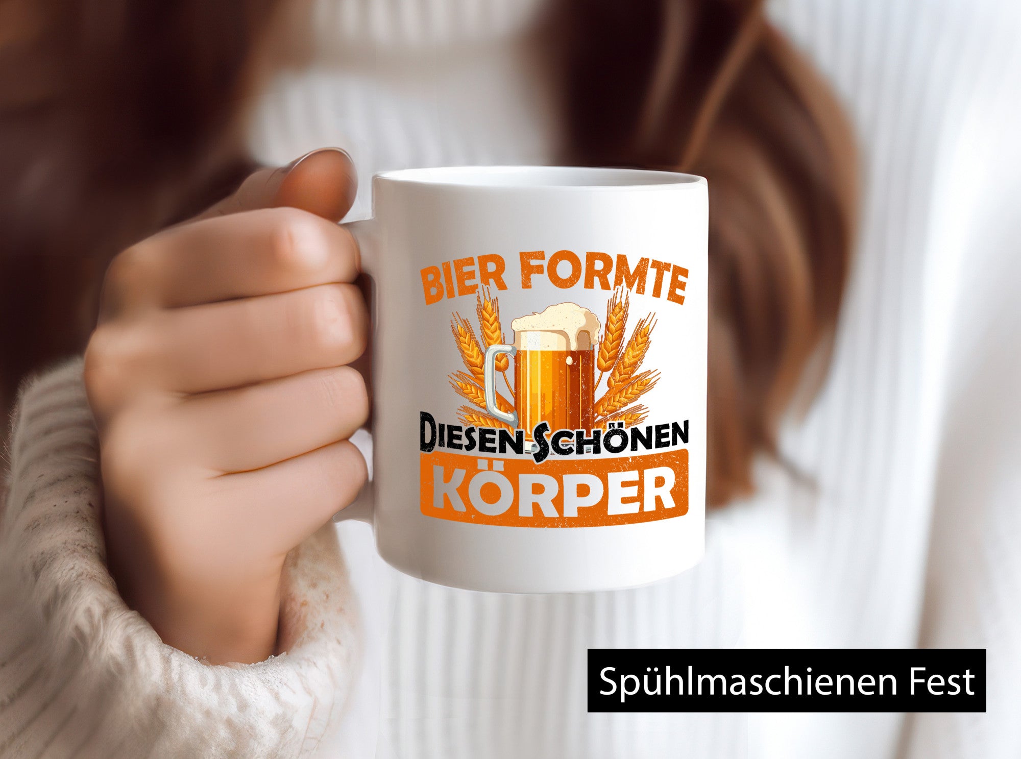 Bier förmte diesen Körper | bierliebhaber v2 Humor Geschenkidee Tasse