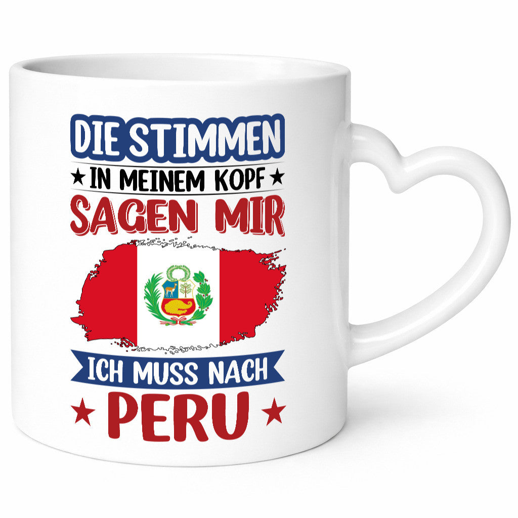 Peru | Urlaub Stimmen in meinem Kopf Traumland v2 lustiger Spruch Geschenk