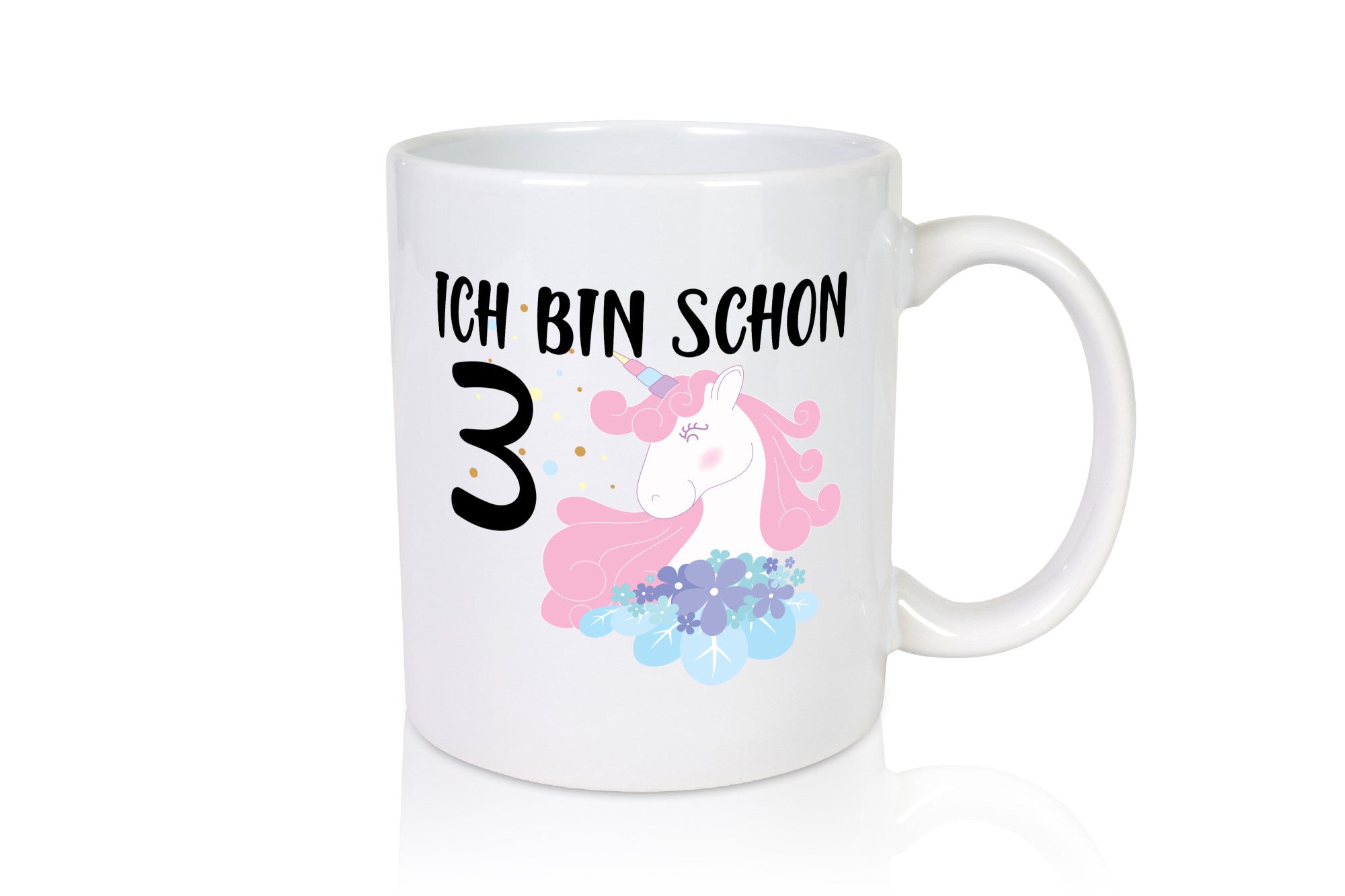 Ich bin schon 3 | 3. Geburtstag Kind Jährige Einhorn Geschenkidee Humor Tasse