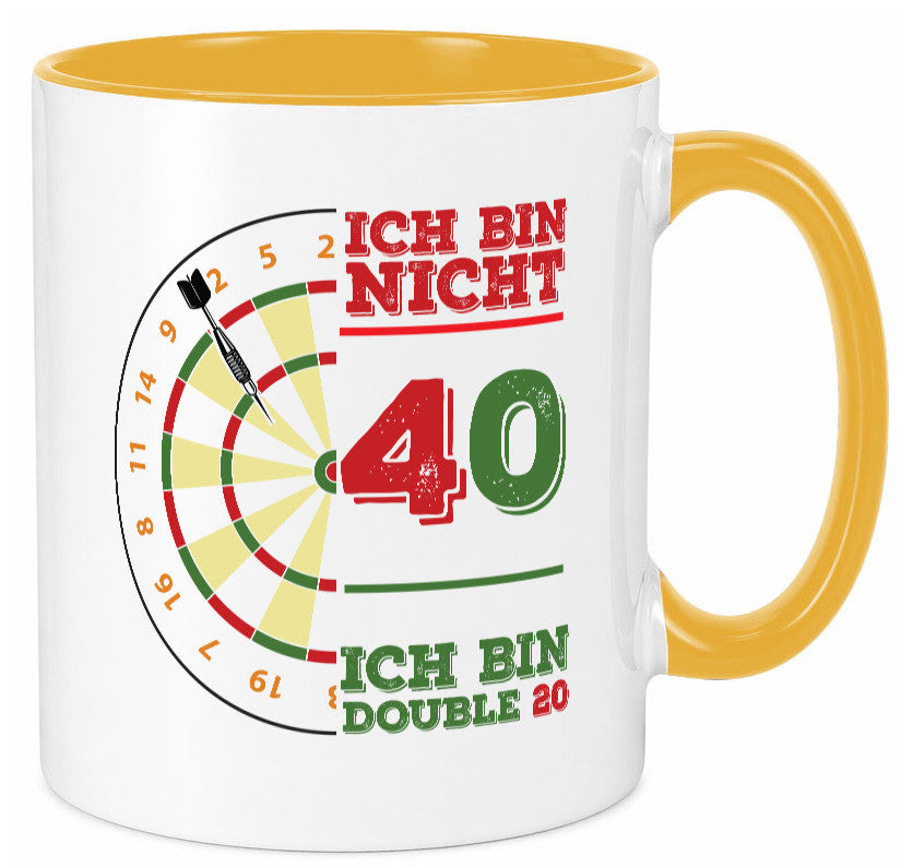 Ich bin nicht 40 double 80 | Dart spieler Geschenkidee Humor Tasse
