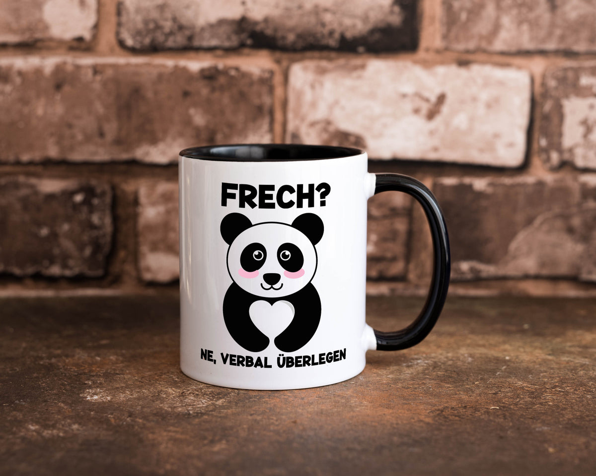 Frech | Verbal überlegen süßer Pandabär kecker Spruch lustiger Geschenk Humor Tasse