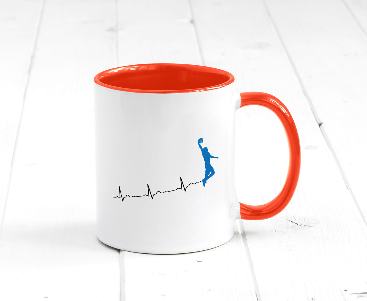Herzschlag Basketball | Motiv Sport Ballsport Humor Geschenkidee Tasse