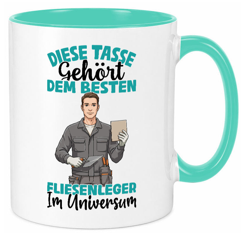 Im Universum: Fliesenleger | Fliesenlegen Bau Geschenk Humor Geschenkidee