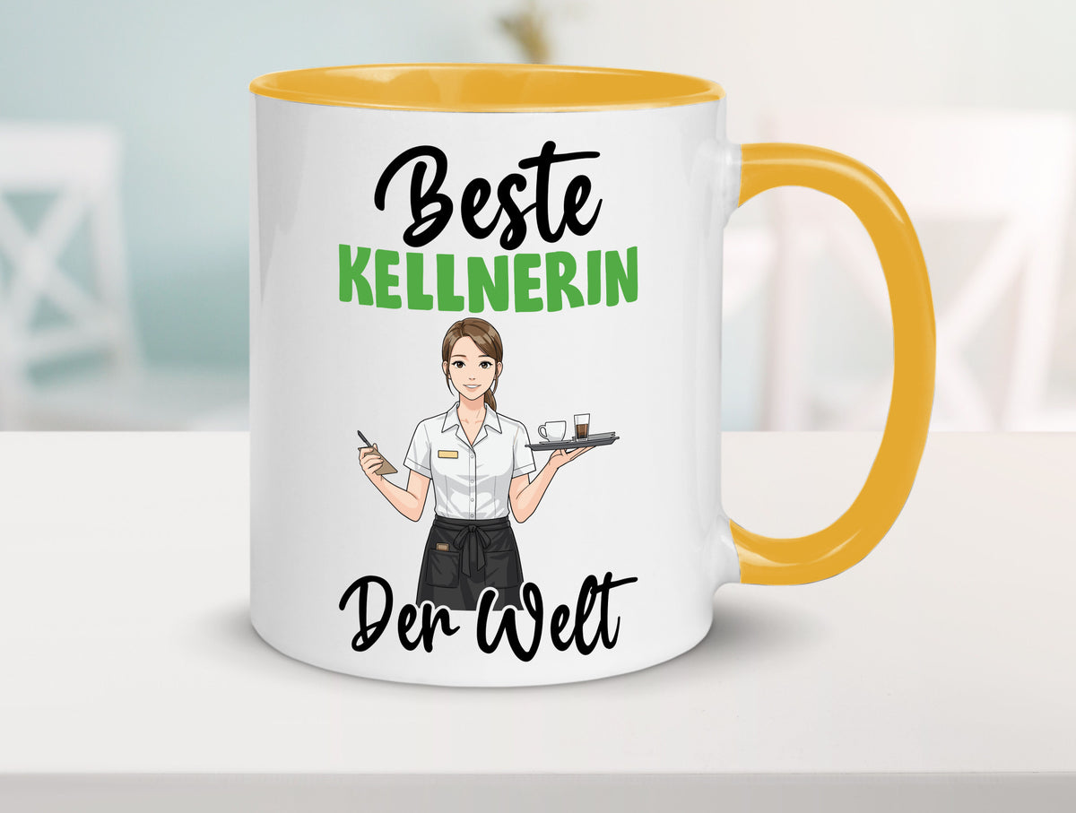 Beste Kellnerin | Beruf kellnern Bedienung v2 Humor Arbeit Kollegen Büro Tasse