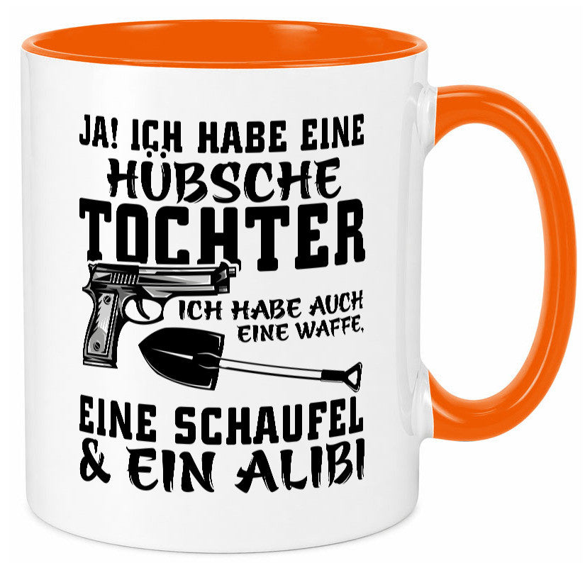 Hübsche Tochter Geschenk Familie Geschenkidee lustiger Spruch Tasse