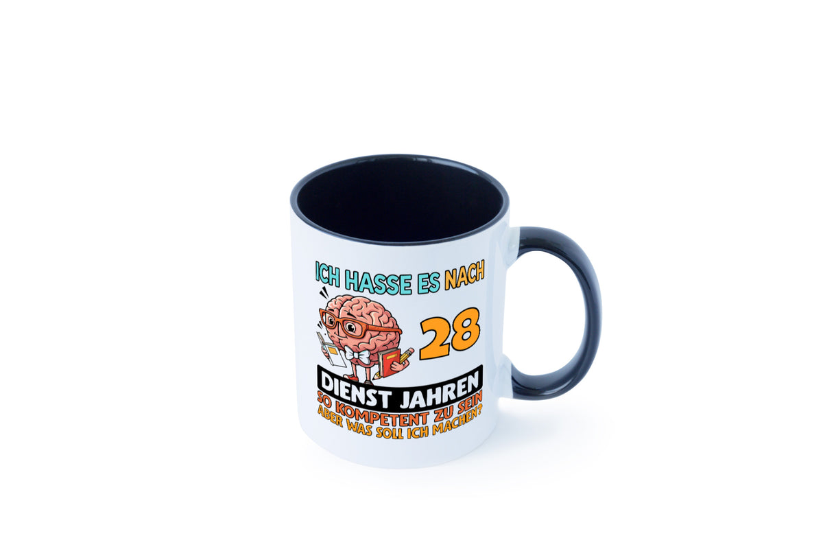 28 Dienstjahre | Arbeit Kompetent Geschenkidee Kollegen Büro Humor Tasse