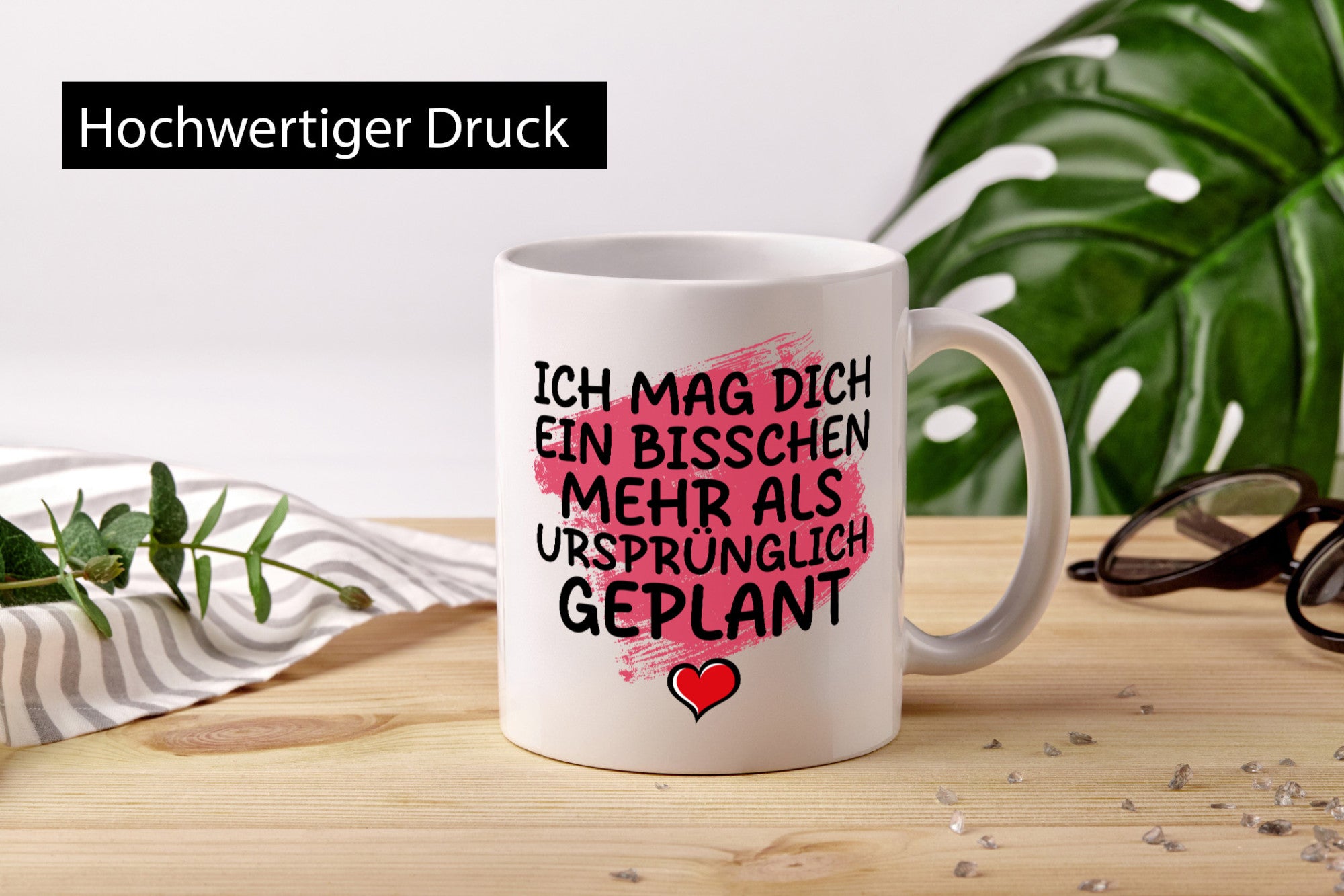 Ich mag dich mehr als geplant | Du bist korrekt Geschenkidee Humor Tasse
