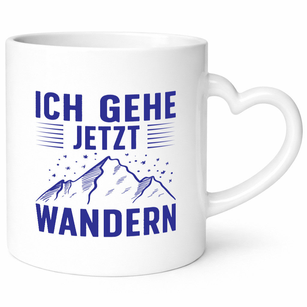 Gehe jetzt wandern | Berge Sterne lustiger Spruch Geschenk Humor Geschenkidee
