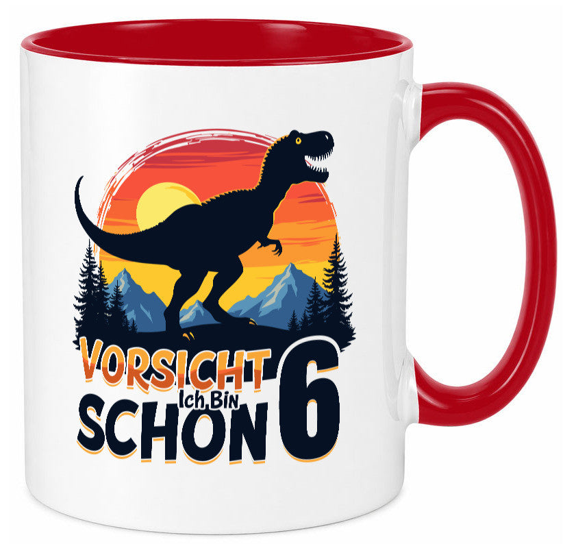 6. Geburtstag | 6 Jahre Dinosaurier Geschenkidee Humor Tasse