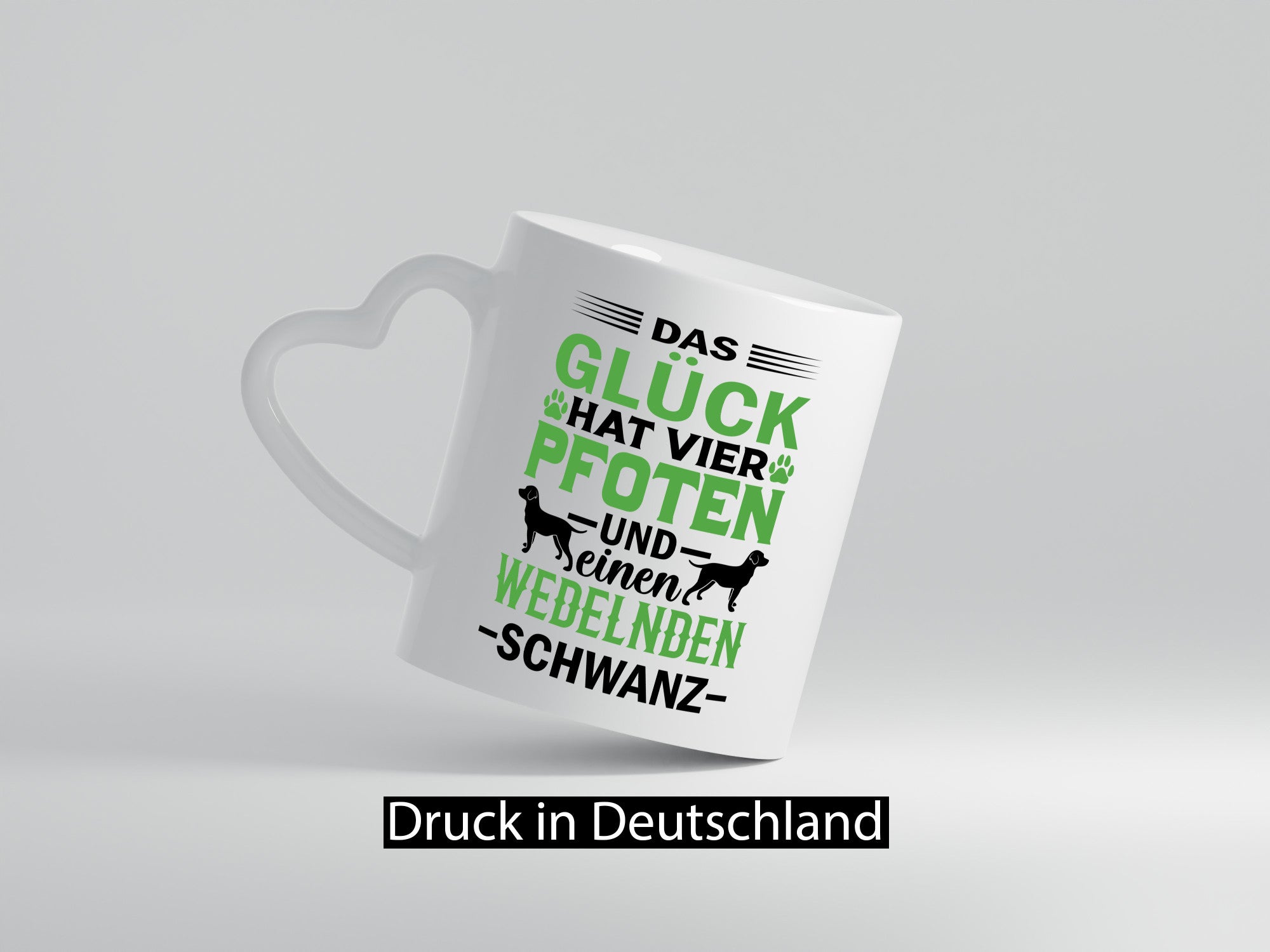 Das Glück hat 4 Pfoten | Hundeliebhaber Ich liebe Hunde Geschenk Tierliebhaber