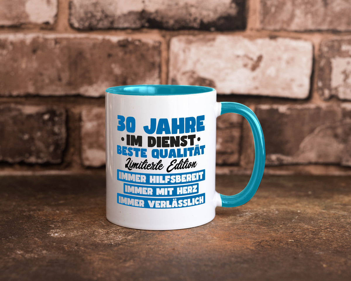 30 Jahre im Dienst | Jubiläum Arbeit v7 lustig Kollegen Büro Geschenk Tasse