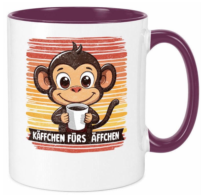 Käffchen fürs Äffchen | Kaffeetrinker Affe v2 lustiger Spruch Geschenk Humor Tasse