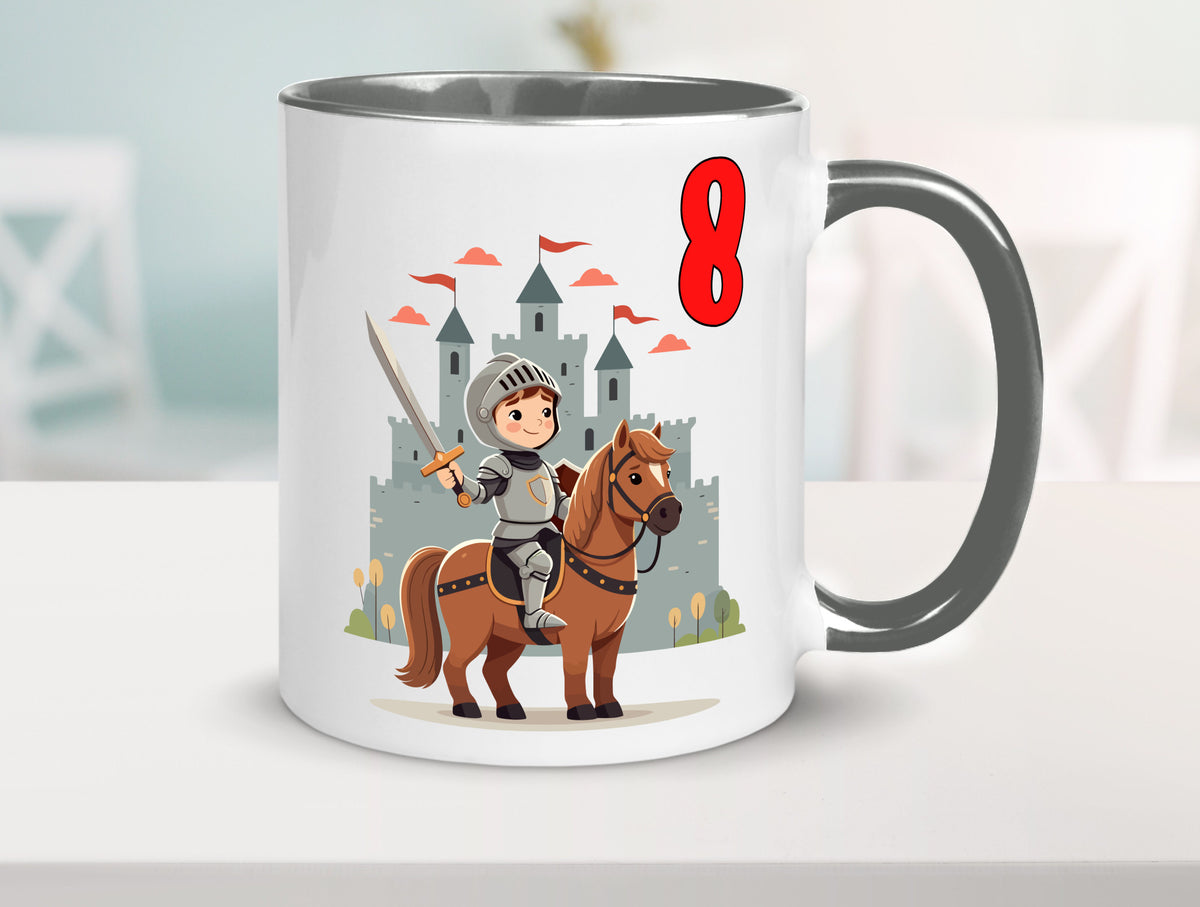 8. Geburtstag | 8 Jahre Ritter Junge Schloss Geschenk Geschenkidee lustiger Tasse