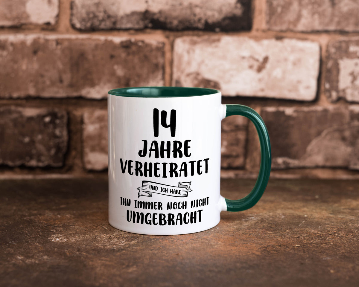 14 Jahre Verheiratet, immer noch am Leben! lustig Humor Geschenkidee Geschenk Tasse