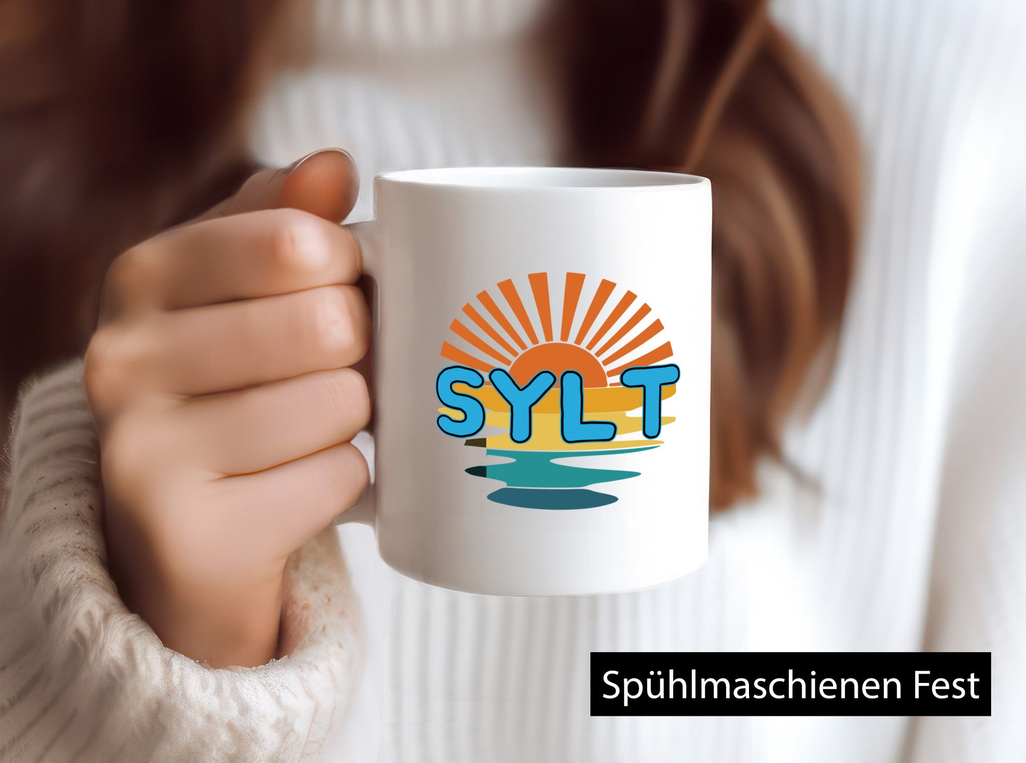 Sylt Tasse | Sonnenuntergang Sylter Möwen Motiv Geschenkidee Humor