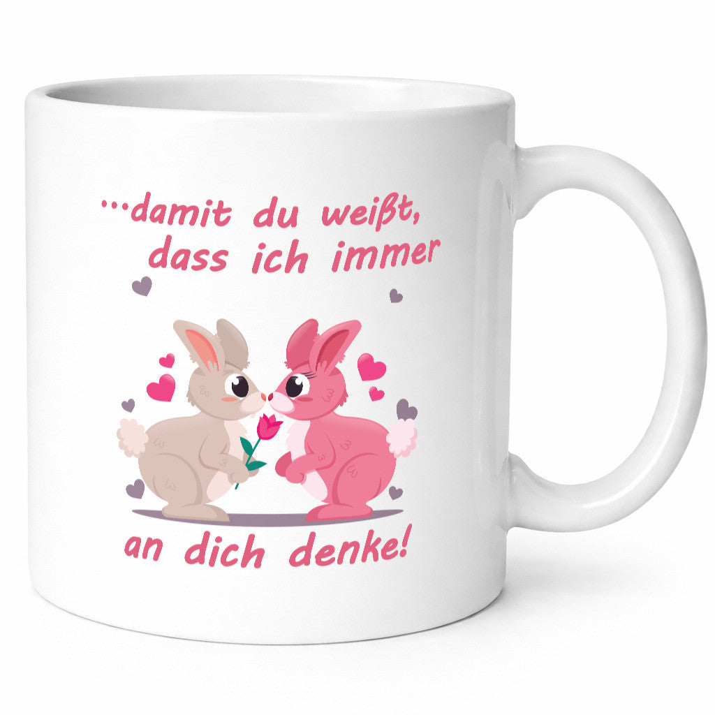 Damit du weißt ich denke immer an dich | Rose Liebe lustig Humor Geschenkidee