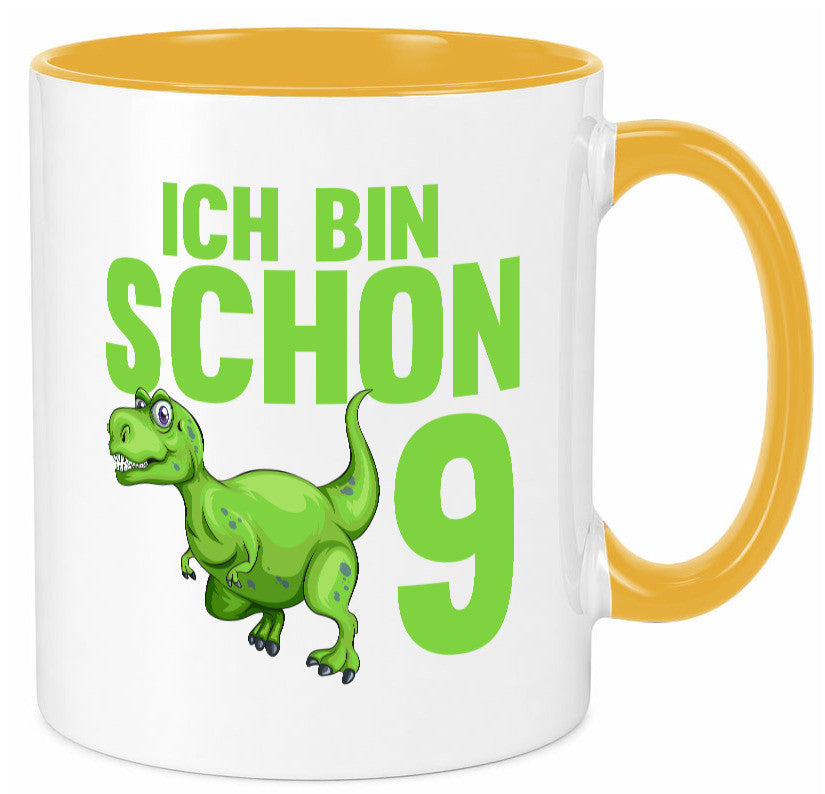 9. Geburtstag | 9 Jahre Dino Dinosaurier Geschenkidee Humor Tasse