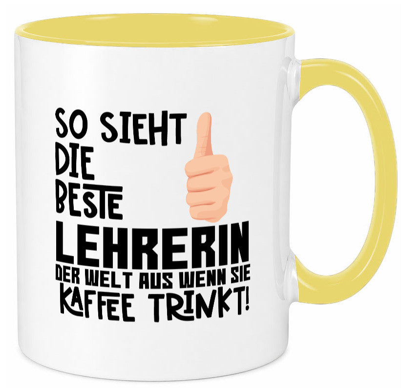 Beste Lehrerin | Lehrer Tasse Schule Dankeschön lustiger Spruch Geschenk Humor