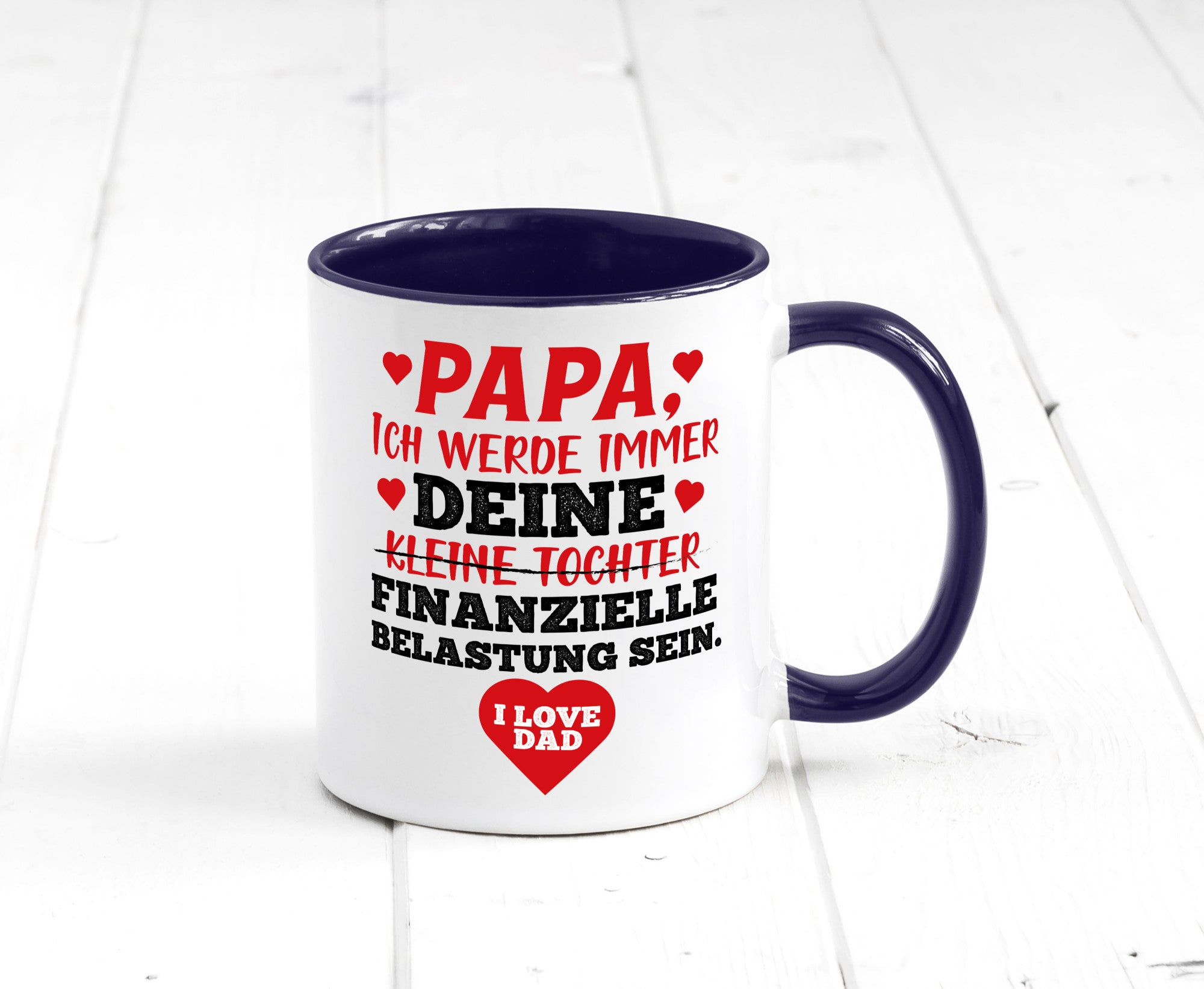 Finanzielle Belastung lustiger Spruch Geschenk Humor Geschenkidee Tasse